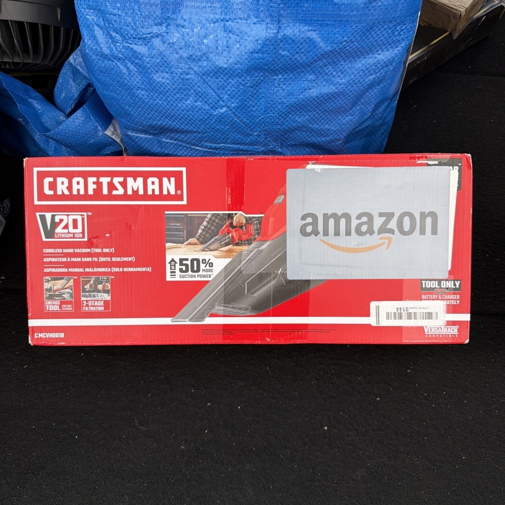 CRAFTSMAN V20 Cordless Hand Vacuum, 45 CFM, 2 Stage Filtration System TOOL ONLY